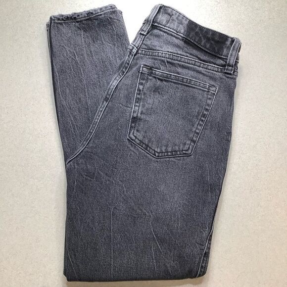 A&F Curve Love High Rise Skinny 25 Short Asymmetric Seam Washed‎ Black - Picture 2 of 8